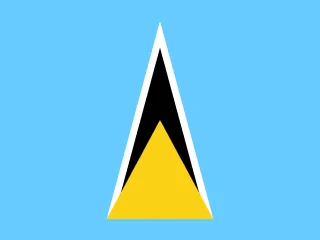 Flag of Saint Lucia for Brazil immigration guide