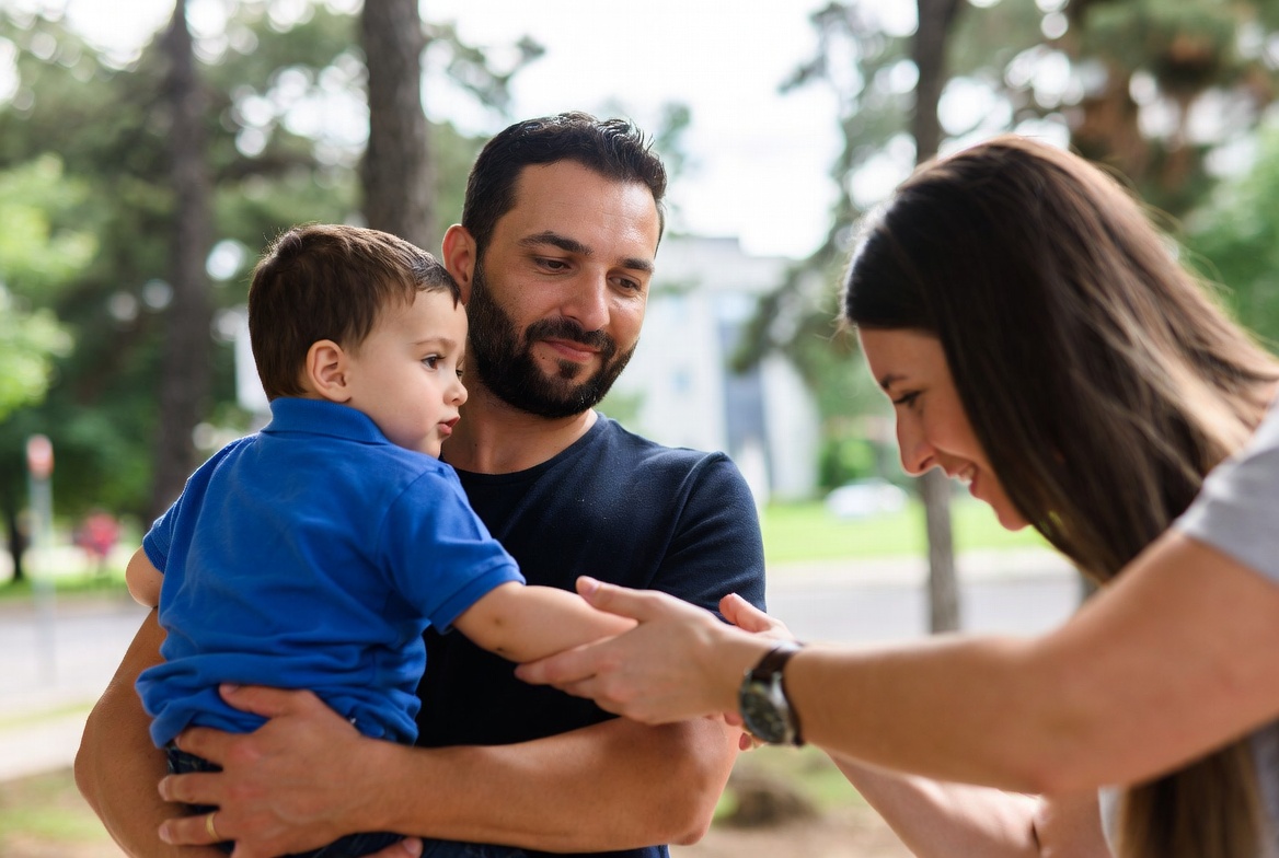 Thought-provoking visual of child custody arrangements in Brazilian family law